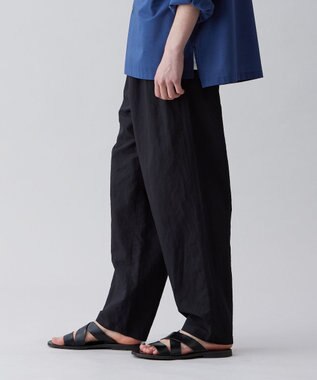 UNFILO MENS ライトリネン ワイドパンツ [23年春夏商品] ブラック