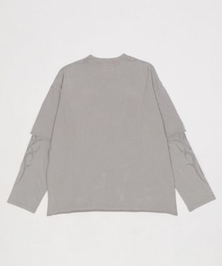 WEGO 【ユニセックス着用ITEM】ブリーチレイヤードグラフィックT（LS） グレー