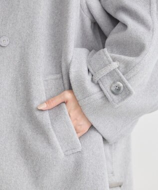 earth music&ecology ミドル丈コート Gray Mixture