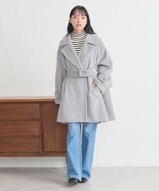 earth music&ecology ミドル丈コート Gray Mixture