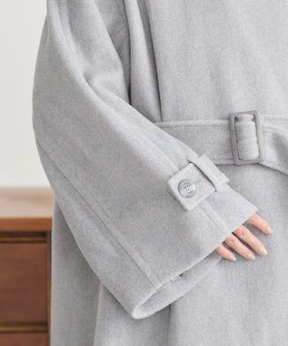 earth music&ecology ミドル丈コート Gray Mixture