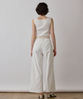 GRACE CONTINENTAL ストレッチワイドパンツ ホワイト