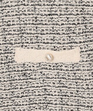 ANY SIS 【洗える】ツイードニット ベスト 白黒MIX