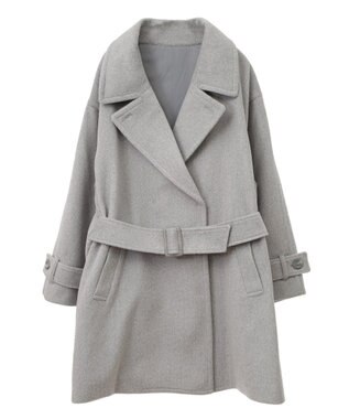 earth music&ecology ミドル丈コート Gray Mixture