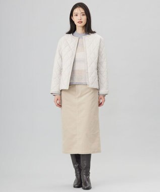 J.PRESS LADIES 【洗える】WOOLY STRETCH PLAID ニット ベージュチェック系