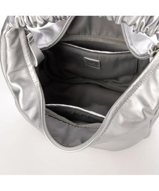 UNBILLION kakatoo ギャザーハンドル2wayバッグ シルバー