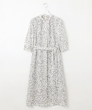 J.PRESS LADIES L 【洗える】スパンローンフラワープリント ワンピース オフベース系