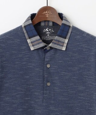 JOSEPH ABBOUD MOUNTAIN 【オーガニックコットン/JAPANファブリック】 スラブカノコ アウトドアポロ ブルー系