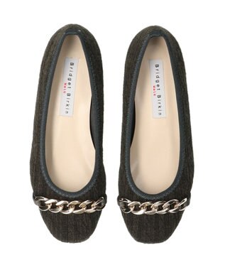 Bridget Birkin 【Bridget Birkin Walk】チェーンモチーフウォーキングパンプス グリーン雑材