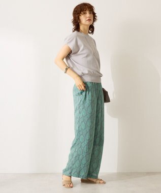 AMERICAN HOLIC 【接触冷感】ラメフレンチスリーブニットプルオーバー Gray