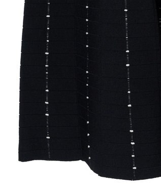 JOSEPH 【洗える】フラグメントストライプ 　スカート Black/Ivory