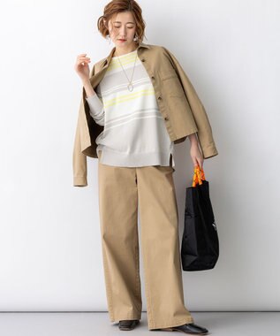 23区 【Oggi掲載】ストレッチギャバ チノ ショート シャツジャケット ベージュ系