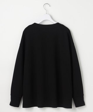 ANY SIS L カットジョーゼット カーディガン ブラック