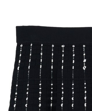 JOSEPH 【洗える】フラグメントストライプ 　スカート Black/Ivory