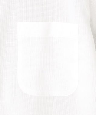 GOTAIRIKU 春夏向け/カラミ織【形態安定】SUMMERPREMIUMPLEATS_セミワイドカラー 半袖ドレスシャツ(26年限定モデル) 26年限定色/ホワイト×カラミ織