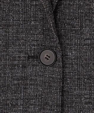 ICB L ミックスブッチャー バックスリットジレ ブラック×オフホワイト