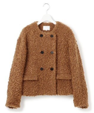 23区 L 【GOLD LABEL】COLOMBOモヘヤループ ジャケット キャメル系