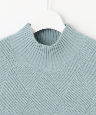 J.PRESS LADIES 【WEB限定カラーあり・洗える】CAT ハイネックプルオーバー ニット ミントブルー系