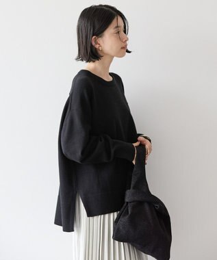 AMERICAN HOLIC バイパチサイドスリットニットプルオーバー Black