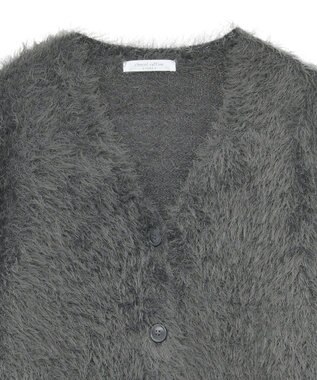 Green Parks シャギーＶネックカーディガン Gray