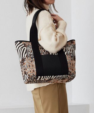 TOPKAPI 【TREASURE TOPKAPI】アニマルジャガード A4 トートバッグ ベージュ