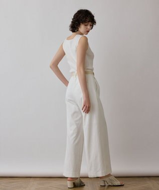 GRACE CONTINENTAL ストレッチワイドパンツ ホワイト