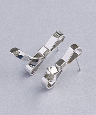 Phoebe ニュアンスリボンピアス　シルバー シルバー