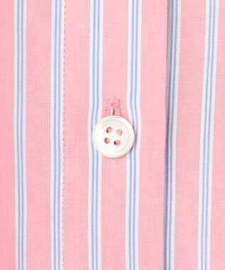 23区 【先行予約】CANCLINI レギュラーカラー ストライプ クロップドシャツ ピンク×サックスストライプ