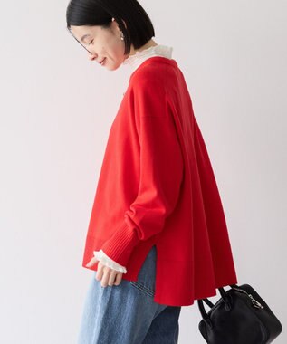 AMERICAN HOLIC バイパチサイドスリットニットプルオーバー Red