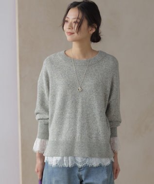 組曲 フラワーペンダントネックレス マルチカラー系