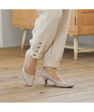 Riz raffinee <Riz raffinee>スクエアトゥパンプス ライトベージュカタオシ