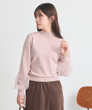 earth music&ecology レンチング(TM)エコヴェロ(TM)(マジョリカプリーツ) Pink Beige