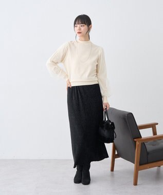 earth music&ecology レンチング(TM)エコヴェロ(TM)(マジョリカプリーツ) Ivory