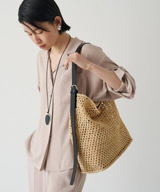 russet 《かごバッグ》インドラフィアワンショルダーバッグ(TI-369) Natural