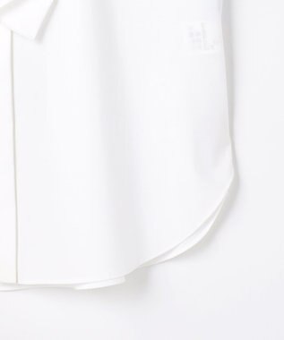 組曲 【KUMIKYOKU NAVY】コットンタッチシャーティングラッフルフレア ブラウス ホワイト系