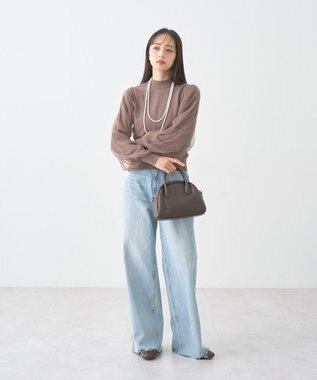 earth music&ecology レンチング(TM)エコヴェロ(TM)(マジョリカプリーツ) Brown