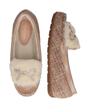 Bridget Birkin 【Bridget Birkin】キラキラリボンムートンシューズ ベージュコンビ
