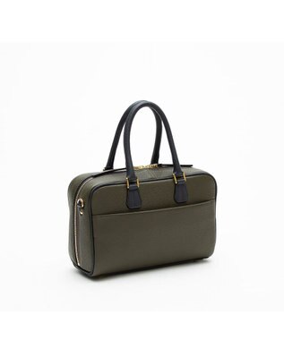 A.D.M.J. 【牛革】モーツァルト/バイカラーボストン25cm(ショルダーストラップ付) FOREST×MARINE