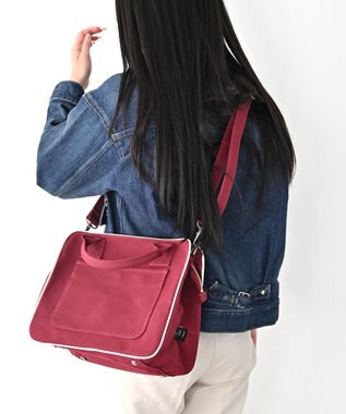 YUSHI ARLE - 2WAY SHOULDER 帆布手さげ&ショルダーバッグ ワイン