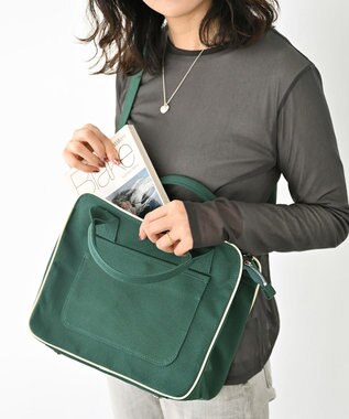 YUSHI ARLE - 2WAY SHOULDER 帆布手さげ&ショルダーバッグ グリーン