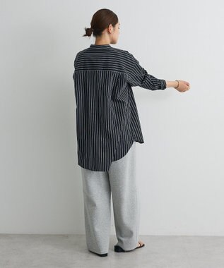CRAFT STANDARD BOUTIQUE バンドカラーシャツ Stripe Navy