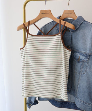 AMERICAN HOLIC カップ付き　バッククロスボーダーキャミソール