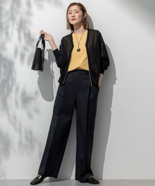 23区 スクエアトゥ ローファー ブラック系