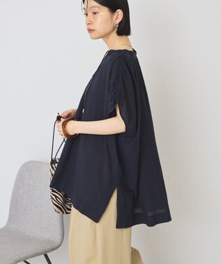 AMERICAN HOLIC フレンチスリーブスキッパーブラウス Dark Navy