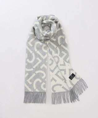 AURORA 【 LANVIN COLLECTION（ランバン コレクション） 】カシミヤ100%ジャカードマフラー(WASH)