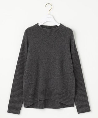 ANY SIS 【洗える】サイドケーブルアンゴラブレンド ニット チャコール