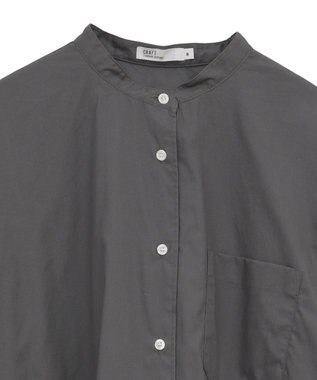 CRAFT STANDARD BOUTIQUE バンドカラーシャツ Charcoal Gray