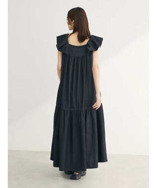 Green Parks ■ＥＳＣＡＲ　デニムピンタックワンピース Black