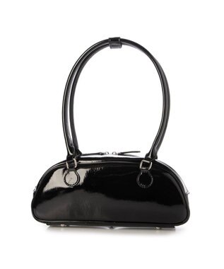 UNBILLION カシュカシュ cachecache / 横長エナメルボストン ブラック