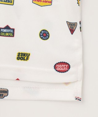 23区GOLF 【MEN】【UVケア/吸水速乾】マルチステッカープリント ポロシャツ ホワイト系5
